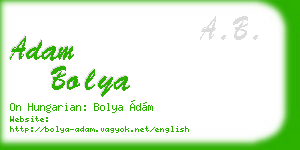 adam bolya business card